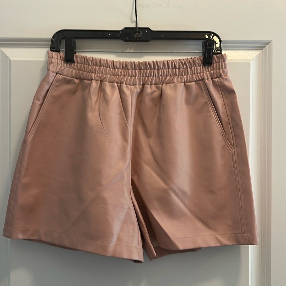 Amanda Uprichard Blush Leather Short